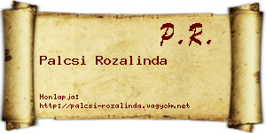 Palcsi Rozalinda névjegykártya